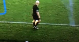 Cámara de IA confundió al balón con cabeza de jugador en un partido de futbol