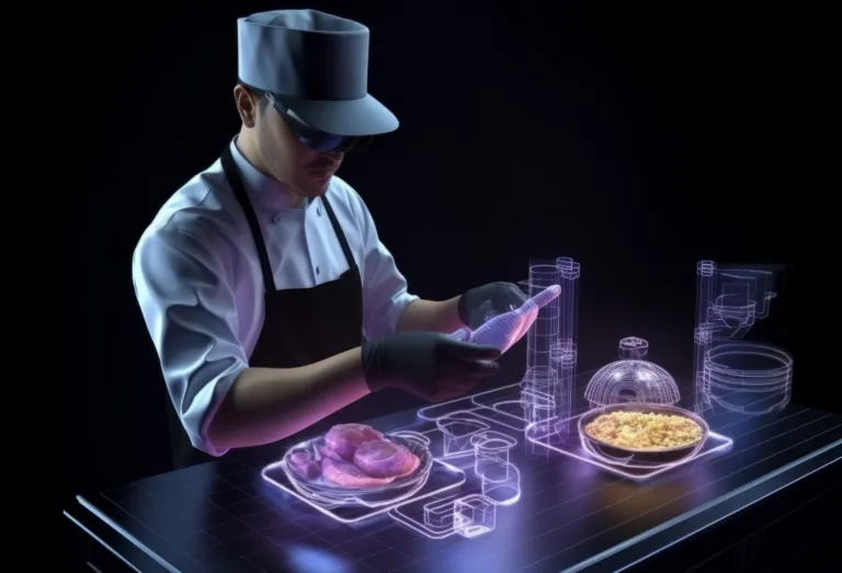 Sistema de IA analizando datos de alimentos para crear recetas innovadoras, tal como lo expone La Cosmopolitana.